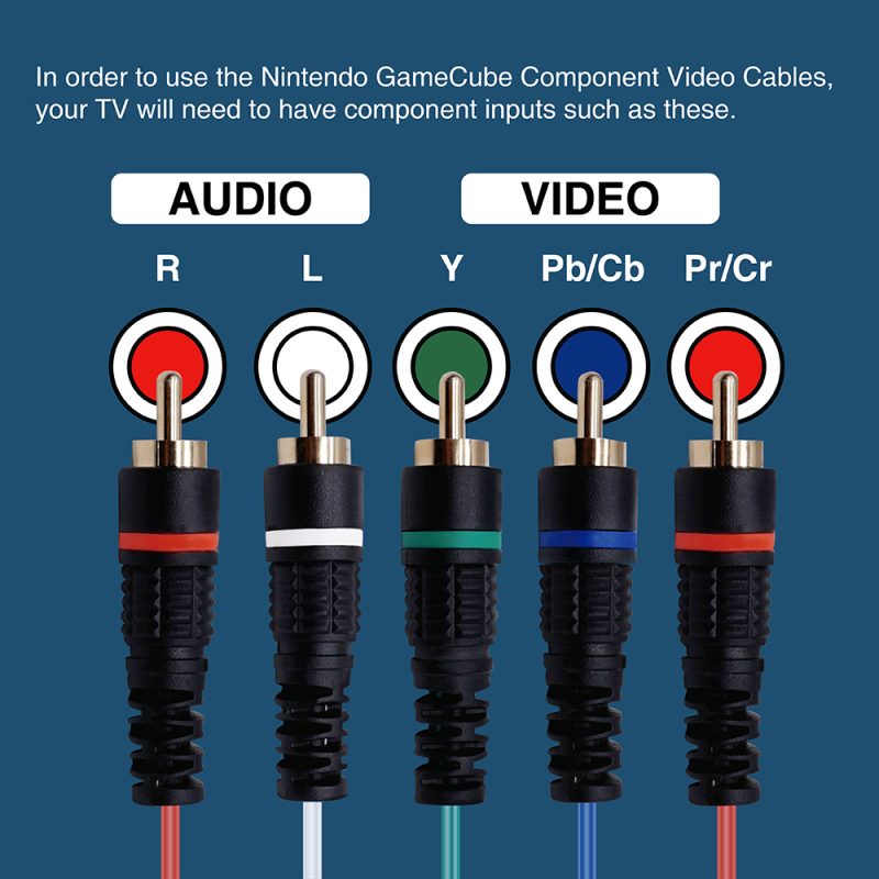 Bitfunx Component Video 5RCA YPbPr Cable for Nintendo GameCube NGC