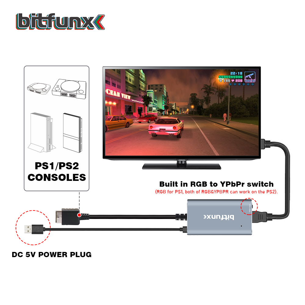 HDMI Adapter for Nintendo Wii NTSC PAL Retro Game Consoles HD Cable Plug  And Play – Bitfunx